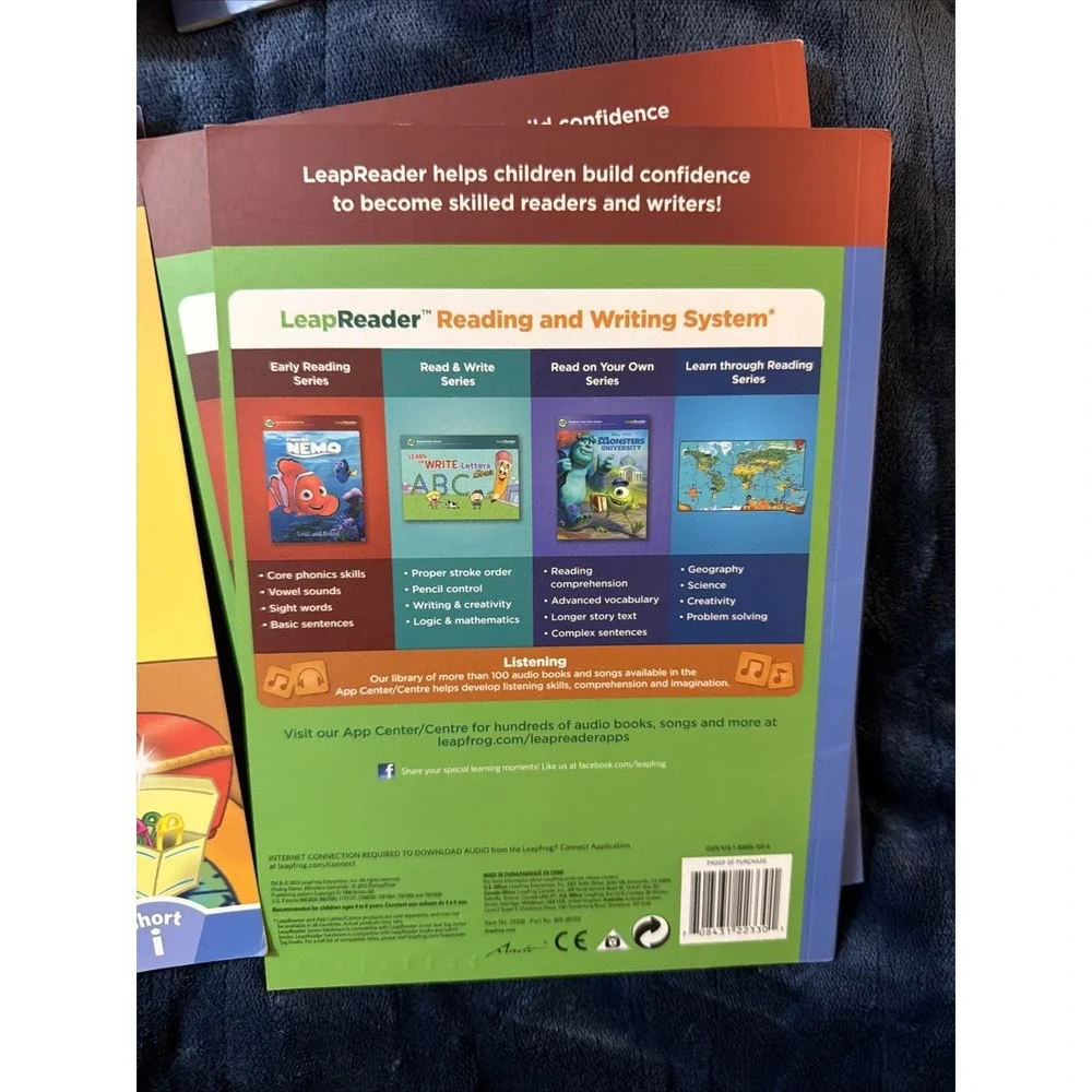 Lot of 7 Leap Frog Early Reading Series Leap Reader Interactive Books Sampler